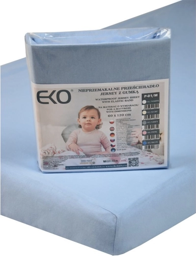 EKO veekindel kummiga pingul lina (jersey), sinine 120 × 60 cm