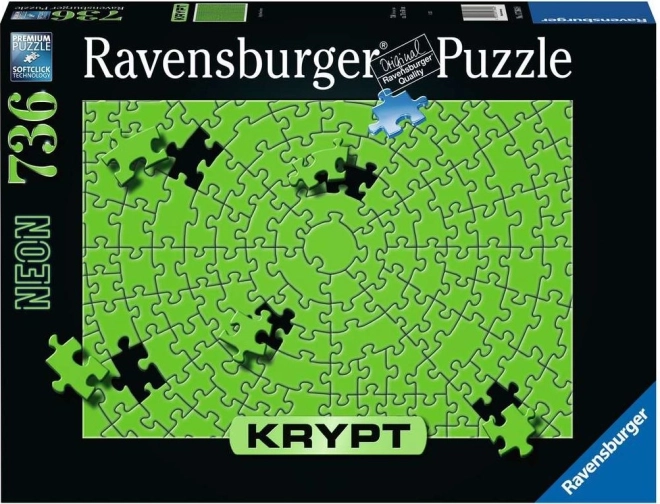 Pusle RAVENSBURGER KRYPT neoonroheline, 736 tükki