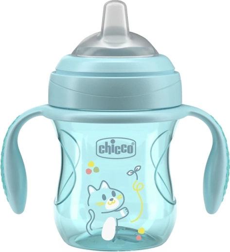 Chicco ülemineku õppimistops käepidemetega, teal 200 ml, 4k+
