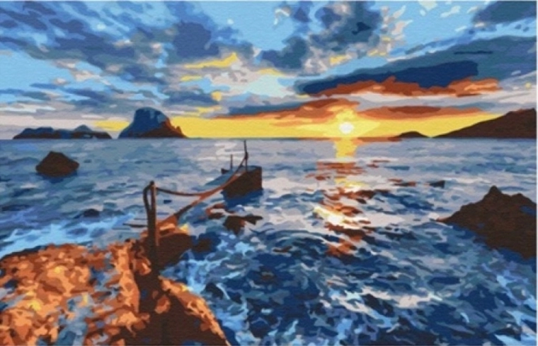 Teemantmaal “Tormine meri” 30 × 40 cm
