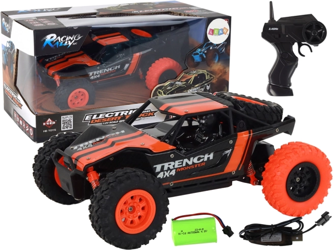 RC off-road car 1:24 with 4x4 drive – orange