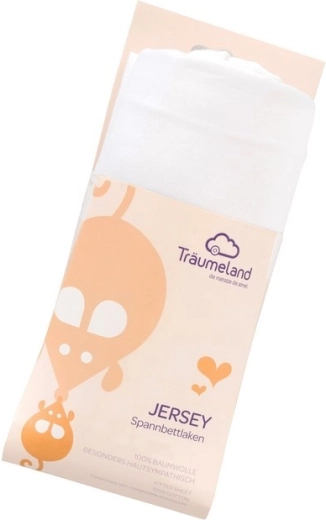 Träumeland jersey kummiga voodilina 40 × 90 cm, valge