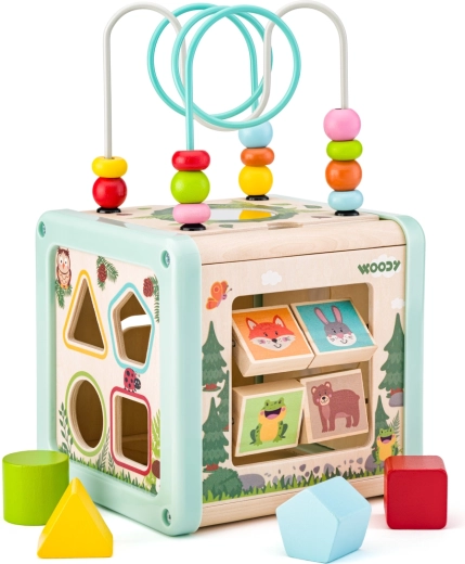 Educational Activity Cube with Forest Animals