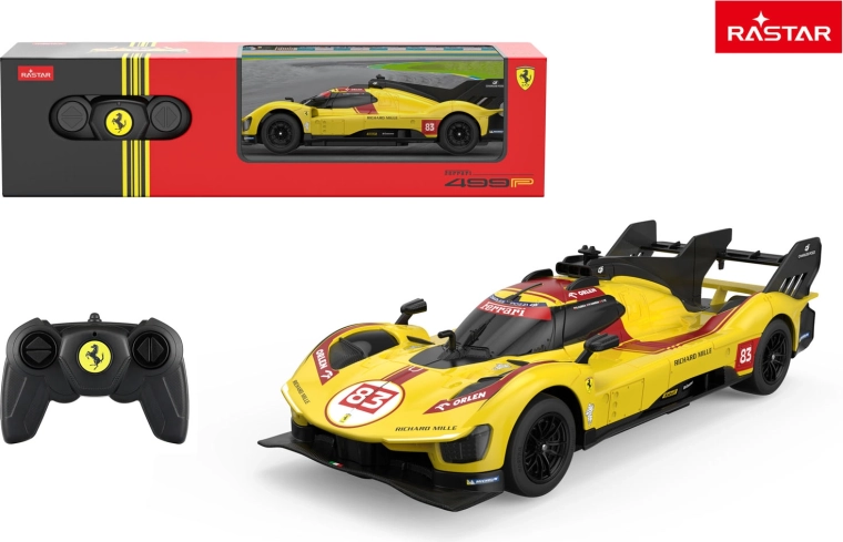 Rastar RC car Ferrari 499P yellow 1:24 - 1 piece