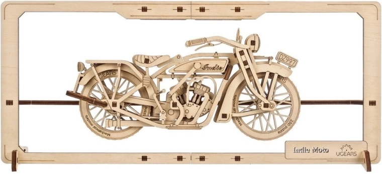 Ugearsi puidust mehaaniline 2,5D pusle Indie Moto