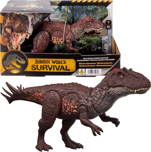 Interaktiivne dinosaurus Jurassic World Metriacanthosaurus heli ja valgusega Mattelilt