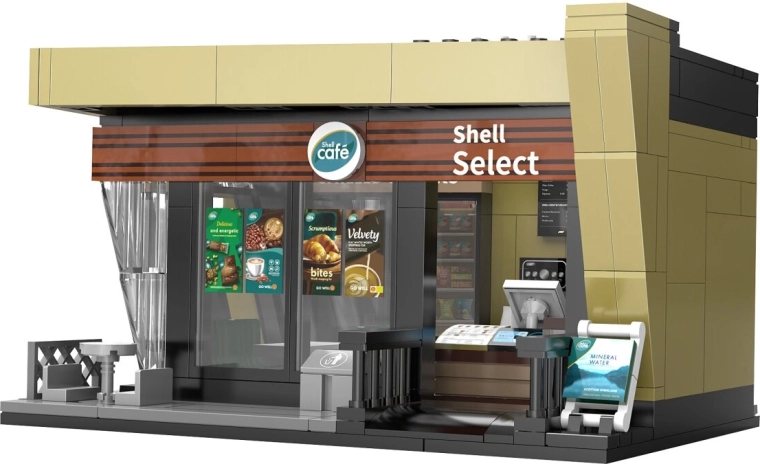 CaDA Shell Select Café building set in 1:30 scale