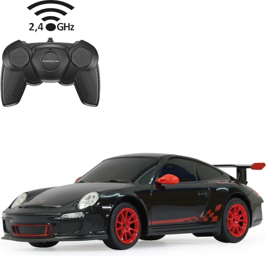 Radio-controlled Porsche GT3 RS car 1:24 black