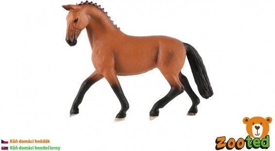 Realistic Plastic Model of Brown Horse 13 cm