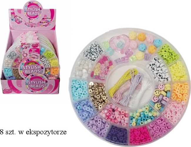Creative set of rubber beads with accessories for making jewelry
