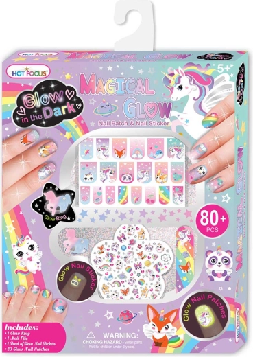 Glow-in-the-Dark Animal Nail Set