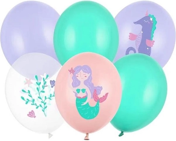 Õhupallid Meremaailm 30 cm, mix A6 (6 tk)