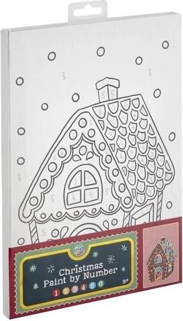 CCG XMAS numbrite järgi maalimine lõuendil – piparkoogimaja 30 × 19 cm