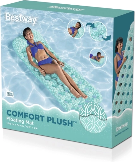 Täispuhutav lamamistool Bestway Comfort Plush 198 × 74 cm, türkiissinine