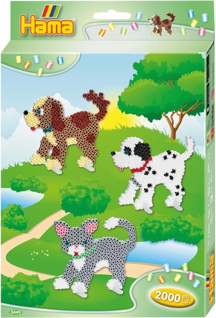 Hama iron-on beads Dogs and Cat - set