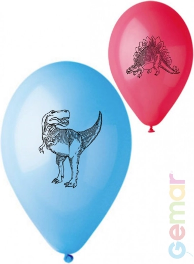 Gemar pastel latex balloon with dinosaur print 26 cm - 1 piece