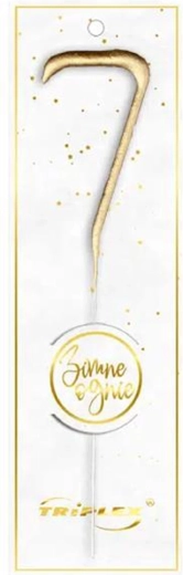 Sparkler number 7 gold 16.5 cm