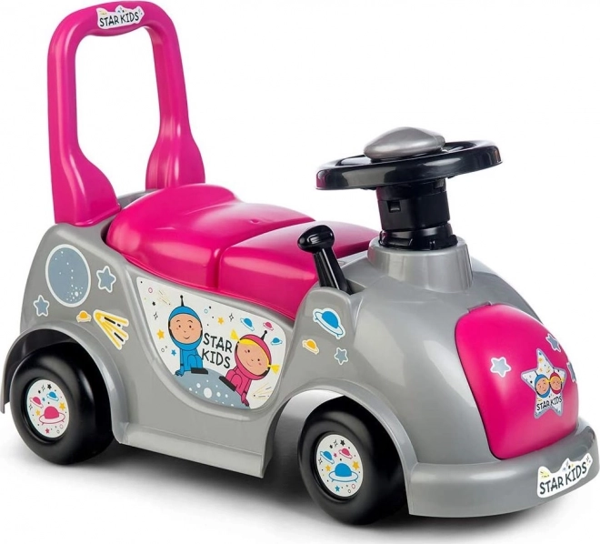 3-ühes tasakaaluratas Star Kids roosa