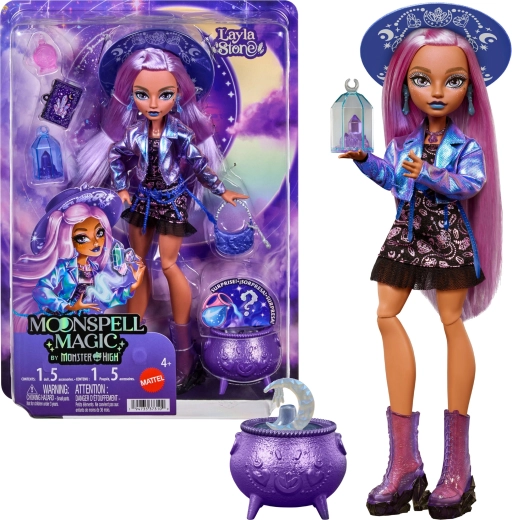 Monster High Moonspell High Layla Stone – moenukk 26 cm koos aksessuaaridega