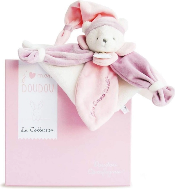 Doudou kinkekomplekt – roosa plüüsist kaisulapp karuke 24 cm