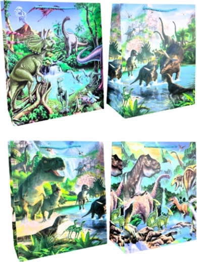 Gift bag with dinosaur design