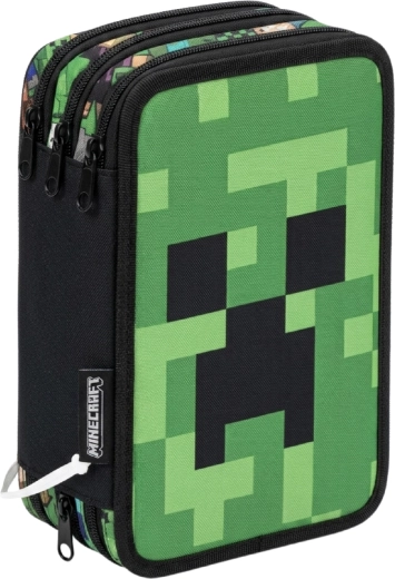 Kolmeosaline varustatud pinal Minecraft Creeperiga