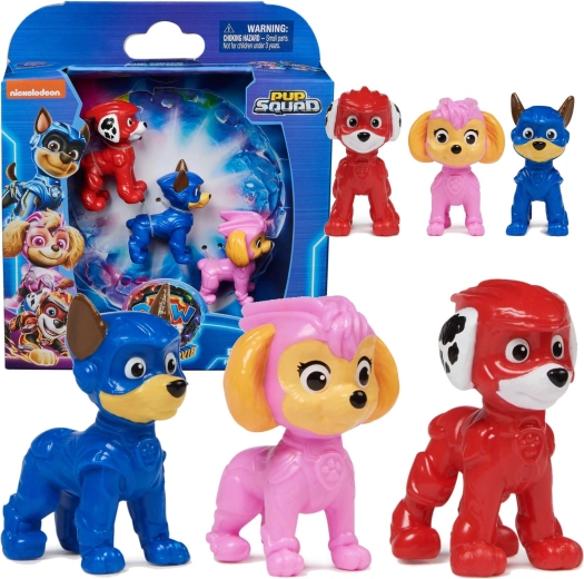 PAW Patrol: The Mighty Movie – set of 3 Chase, Skye and Marshall figures - 3 pcs