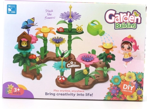 Creative construction set Happy Garden with animals (71 pieces)