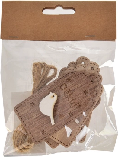 Puidust nimesilt „Aitäh“ pruun 4×8 cm (4 tk)
