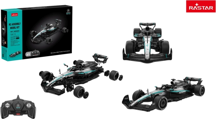 Rastar RC car Mercedes-AMG F1 W16 E Performance building kit 1:16 black - 1 piece