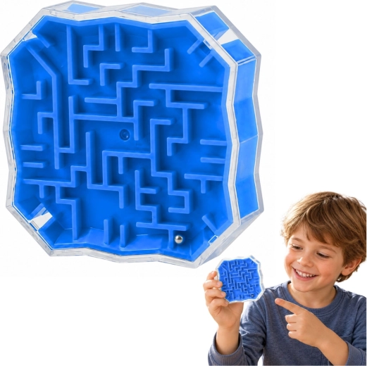 Logical Game Maze with Ball Blue