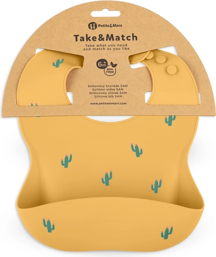 Petite&Mars silikoonist pudipõll Take&Match ochre cacti 6m+