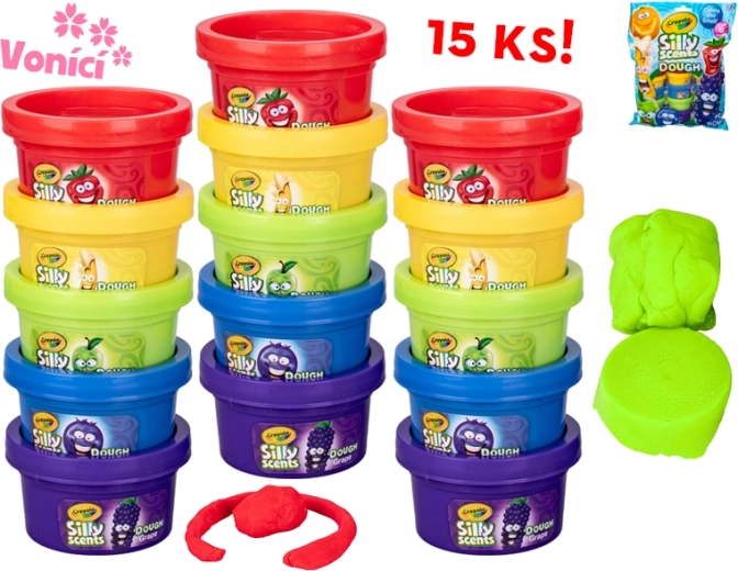 Crayola puuviljalõhnaline voolimismass – 15 topsi komplekt