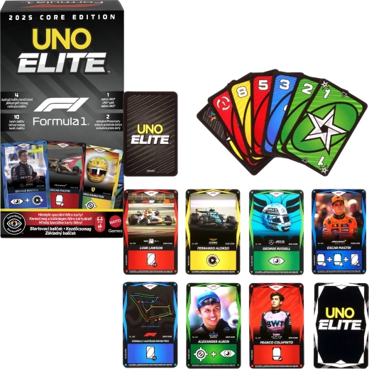 Mattel UNO Elite Formula 1 2025 stardipakk