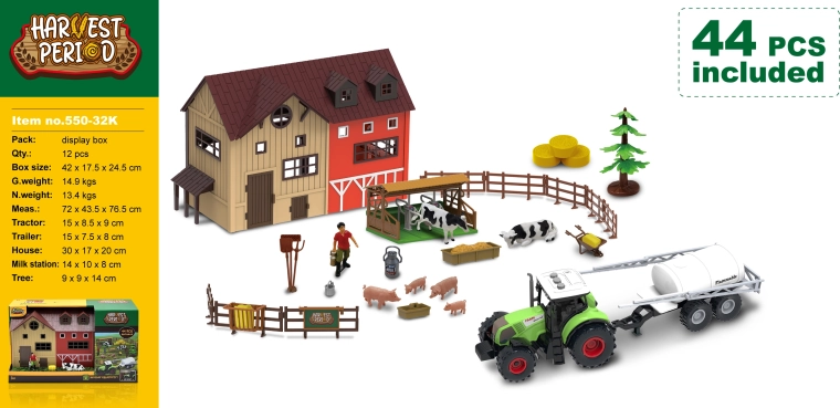 Piimafarm traktori ning valgus- ja heliefektidega