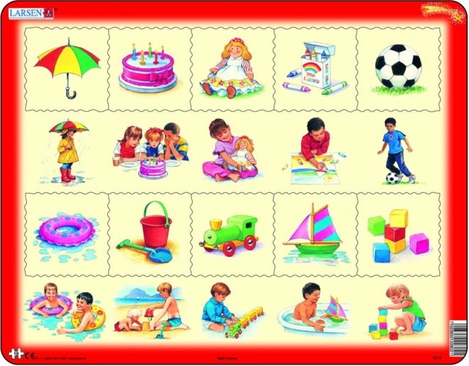 LARSEN puzzle: What belongs together? 10 pieces