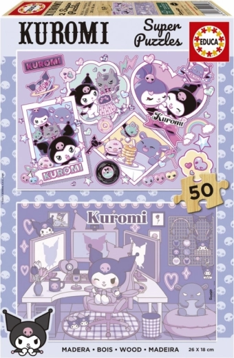 Educa puidust pusle Kuromi 2×50 tükki