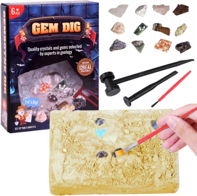 Arheoloogiasari – kaevamiskomplekt vääriskividega lastele