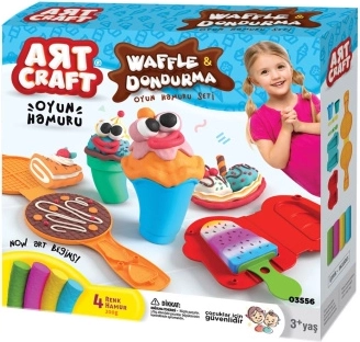 Art Craft modeling set waffles and ice cream 200 g