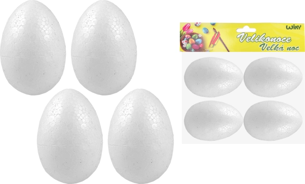 Dekoratiivne polüstüreenist muna 8 cm, 4 tk