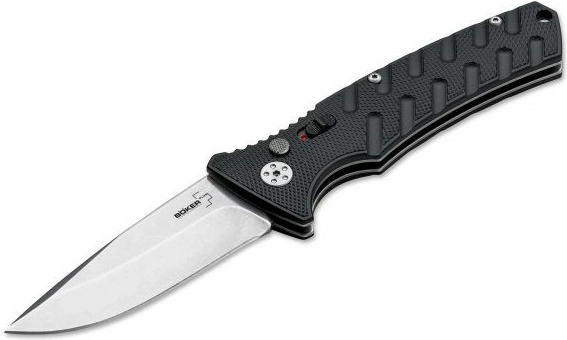 Automaatnuga Böker Plus strike drop point black, 8,5 cm