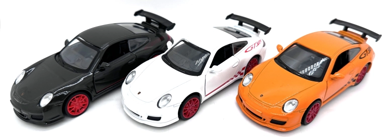Porsche 911 GT3 RS metallist automudel tulede ja helidega