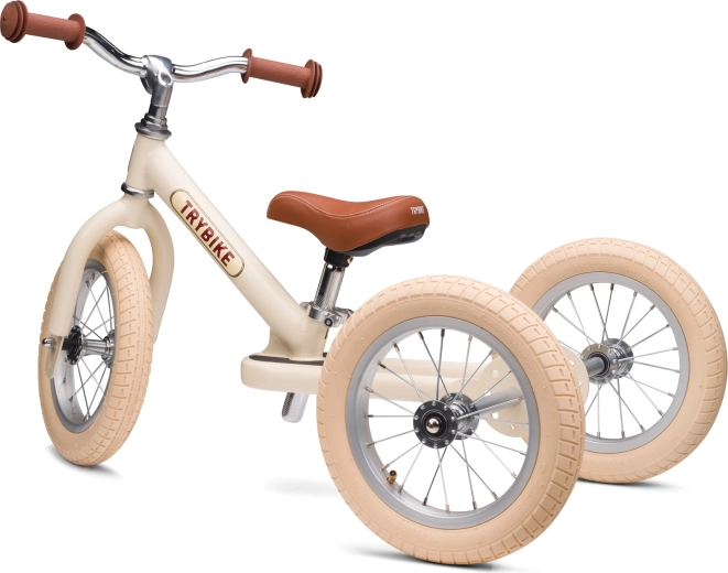 Trybike laste tasakaaluratas 2in1 (kolmerattaline ja tasakaaluratas), kreemjas matt