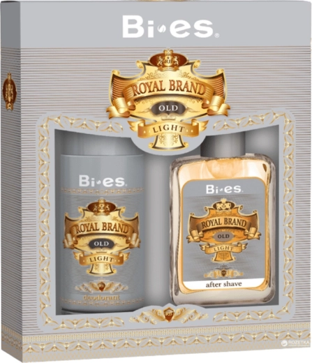 Meeste kinkekomplekt BI-ES Royal Brand Light – deodorant 150 ml ja habemeajamisjärgne vesi 100 ml