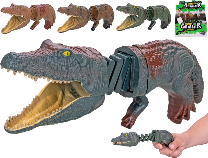 Crocodile grabber toy for kids with pull-back mechanism, 19 cm