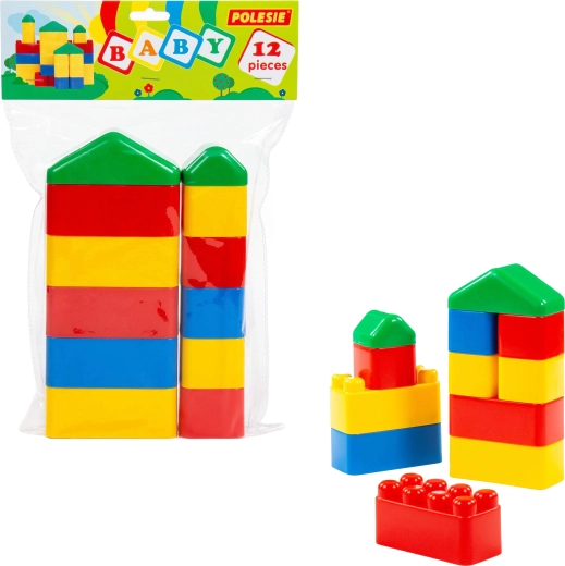 Laste ehitusklotsid Baby 12 tk