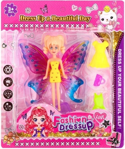 Small doll with wings and accessories - 1 piece