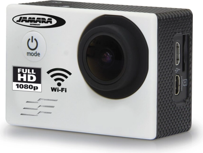 Jamara Camara Full HD Pro WiFi V2 action camera, white