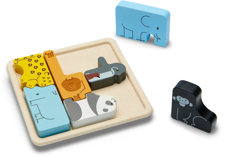 PlanToys puidust vormisobituspusle loomad