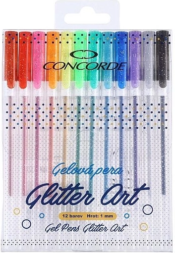 CONCORDE Glitter Art Gel Pens, set of 12